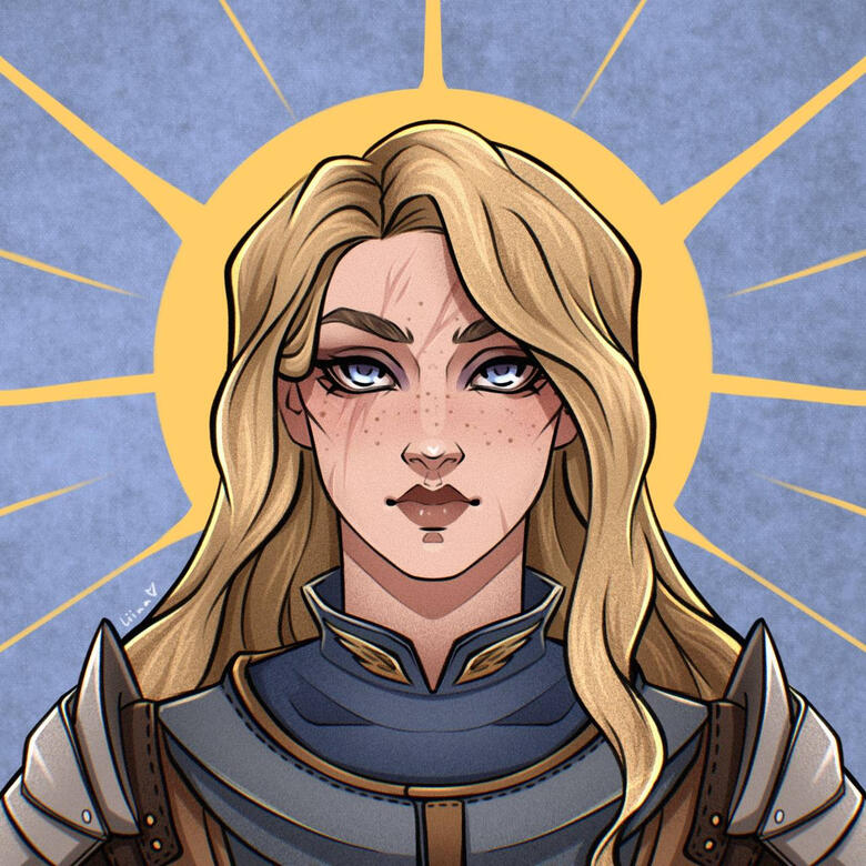 bust - full render - bg with simple shapes