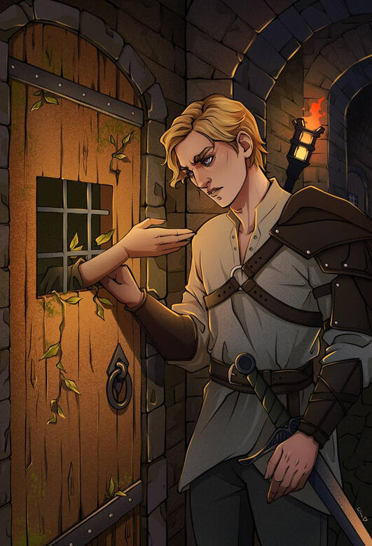 half body - full render - complex background