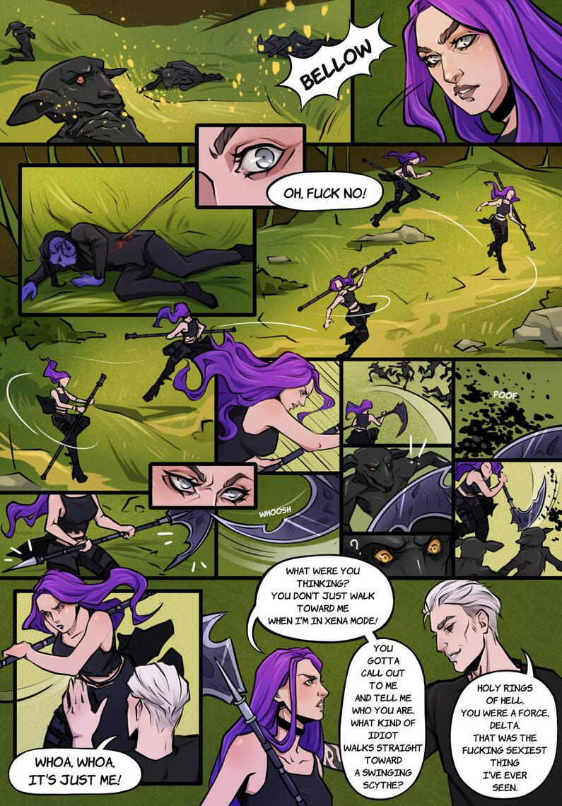 detailed comic scene